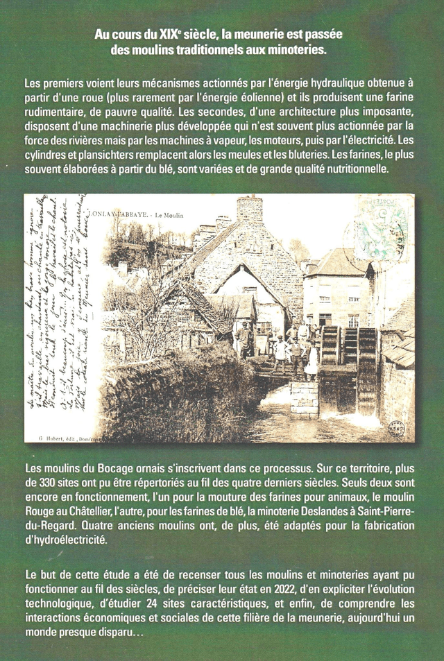 N°325-326 : Faire de grain farine, Moulins et minoteries du Bocage ornais, du début du XVIIe au début XXIe siècle par P. BIREE