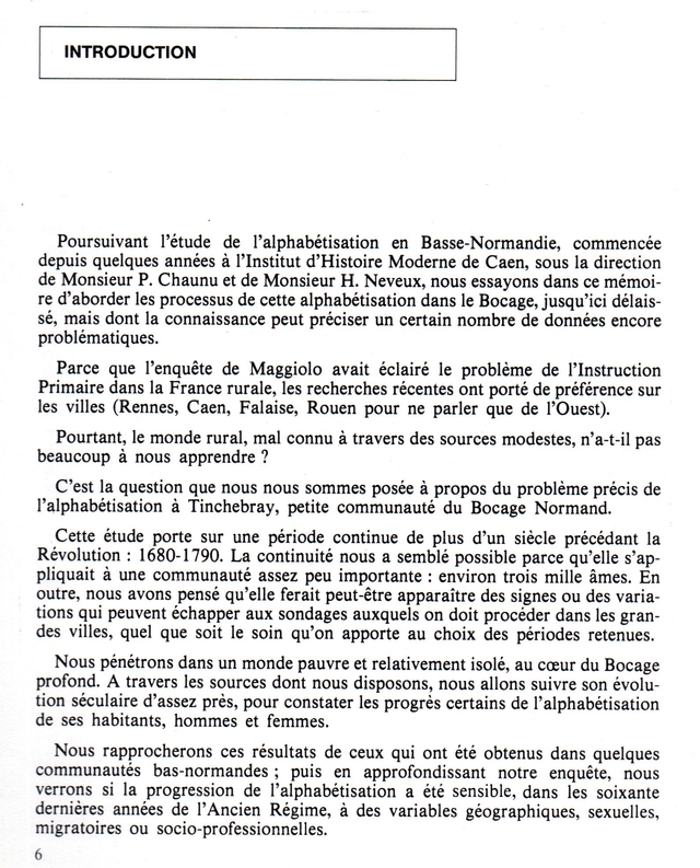 N°155 : L’alphabétisation à Tinchebray au XVIIIe siècle par S. ARRUTI