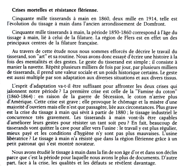 N°188 : Tisserands à main du Bocage ornais (1860- 1914) : techniques et travail par G. BOURDIN