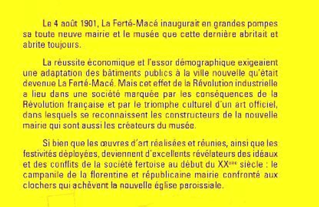 N°314 : La Mairie et le Musée Municipal de La Ferté-Macé par M. LOUVEL et J.L. NORMAND.