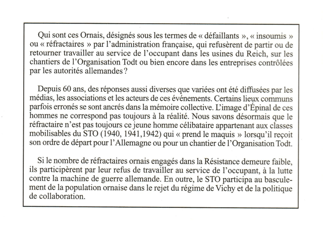 N°269-270 : Les réfractaires au service du travail obligatoire dans l'Orne (Des insoumis sous l'occupation allemande) par S.BEUCHET