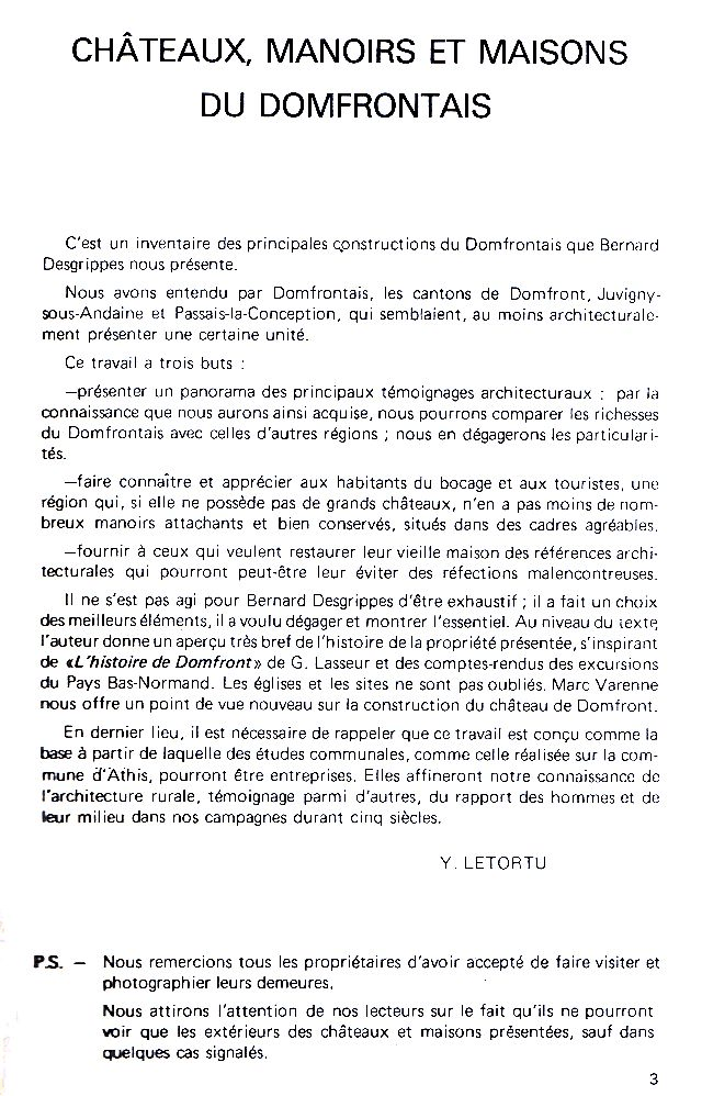 N°138 : Châteaux et manoirs du Domfrontais