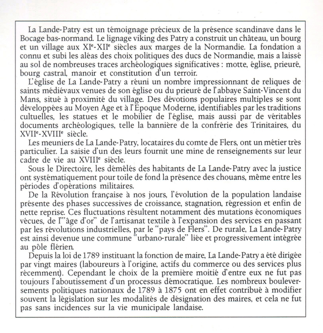 N°223-224 : Etudes sur La Lande-Patry