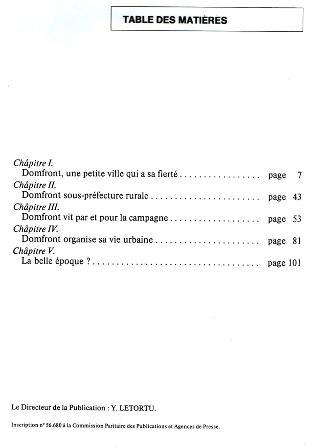 N°145 : Domfront 1900-1914 : une sous-préfecture rurale par B. DESGRIPPES