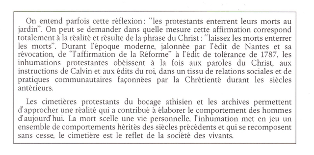 N°225 : Les inhumations protestantes dans le Bocage à l’époque moderne par C. ADIGARD